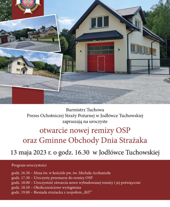 Otwarcie nowej remizy OSP oraz Gminne Obchody Dnia Strażaka w Jodłówce Tuchowskiej!